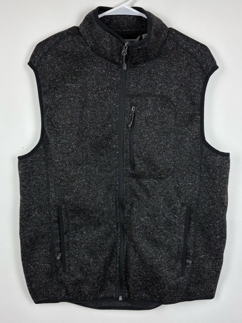 Free Country Charcoal Quilted Zip-Up Vest XL Gorpcore Normcore Tech Guy EUC